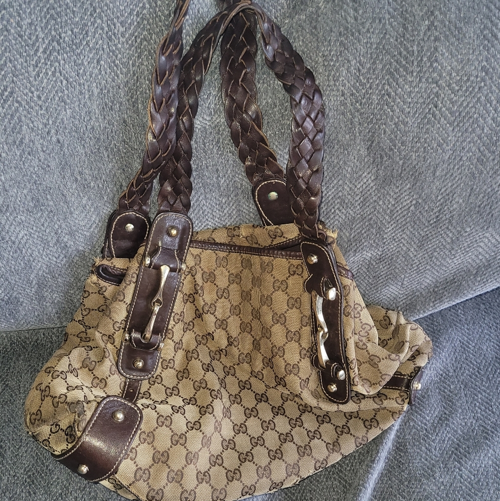 Vintage Gucci Pelham Shoulder Bag With Dust Bag